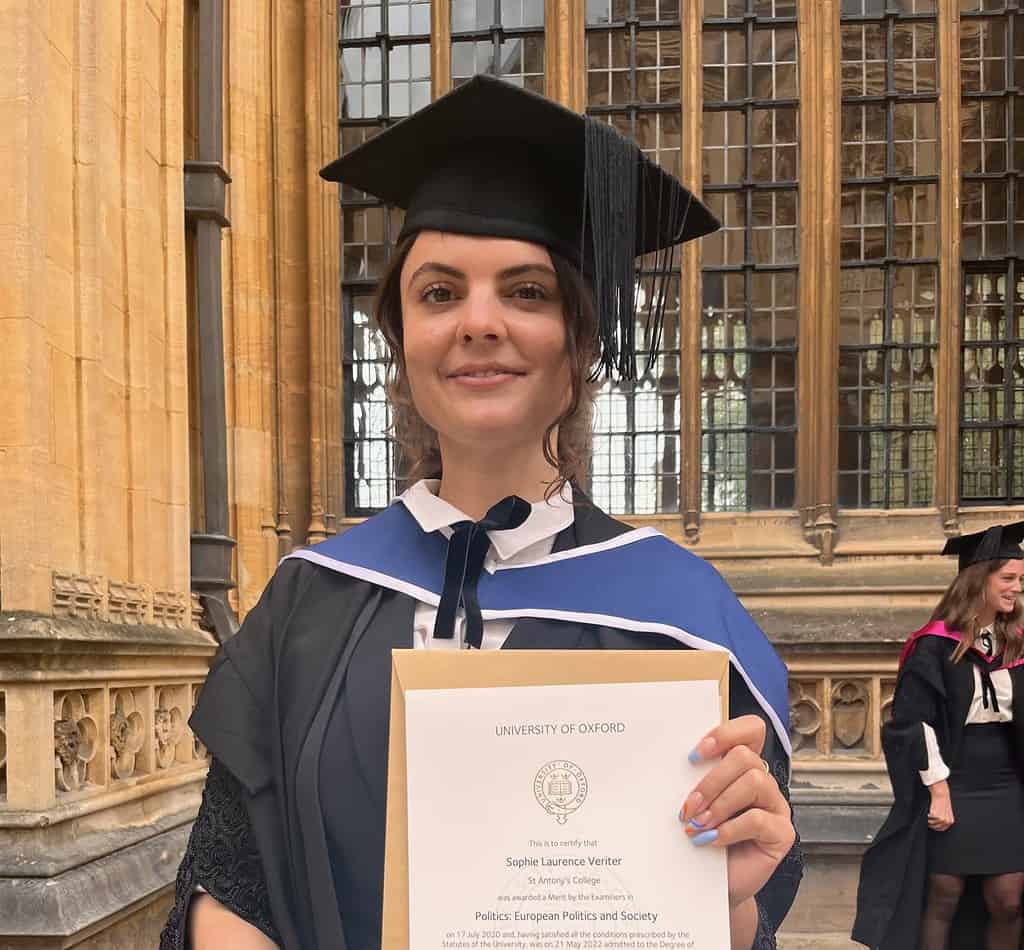 Sophie Veriter graduating Oxford University