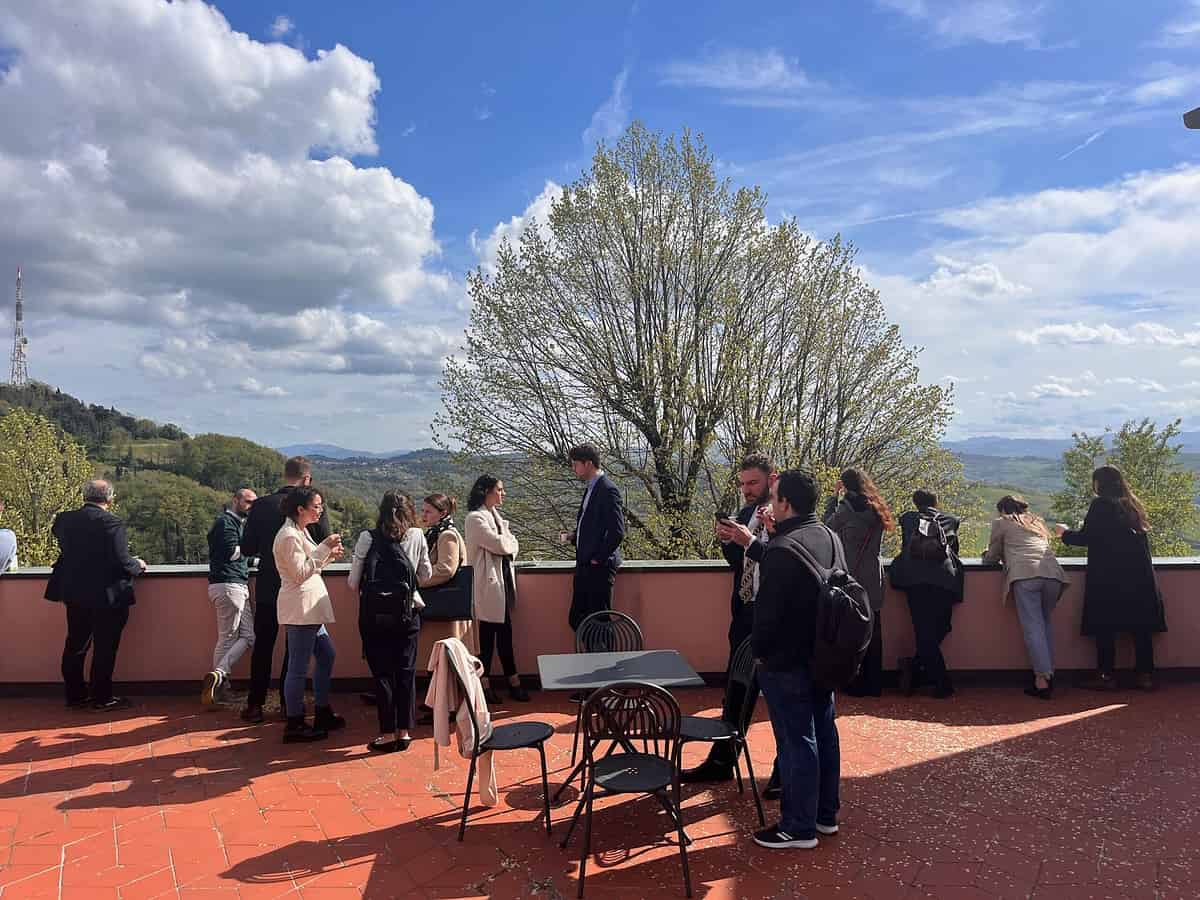 Europaeum Scholars on a terrace in Bertinoro, Italy