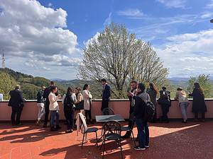 Europaeum Scholars on a terrace in Bertinoro, Italy