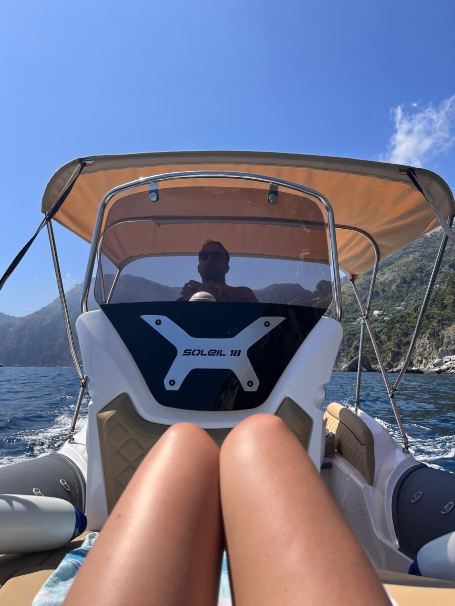 a boat on the Amalfi Coast