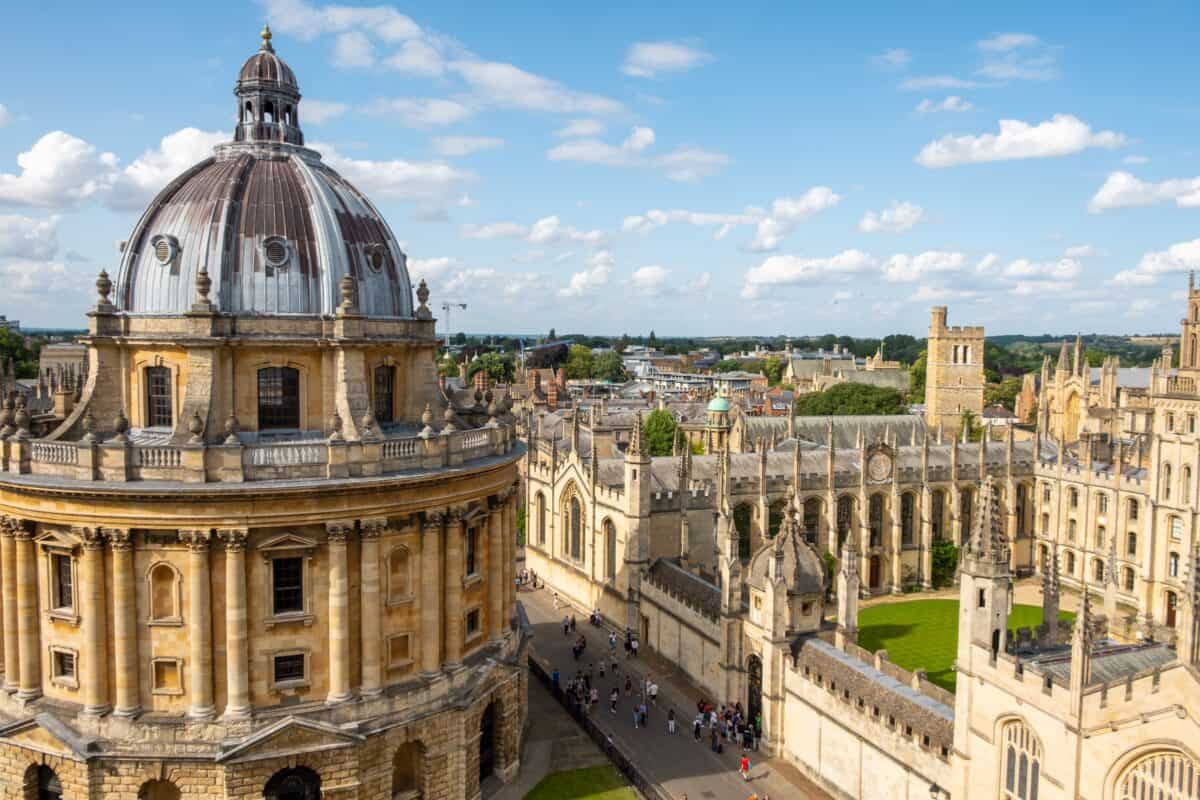 Oxford University sky view