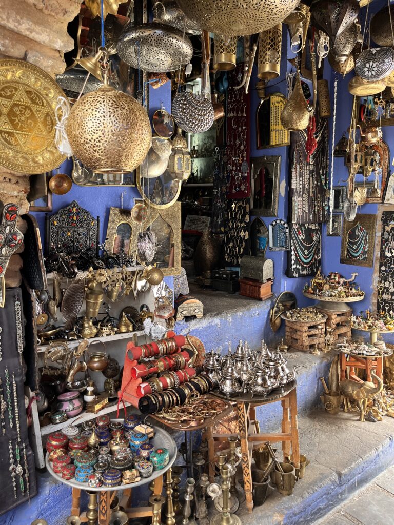 a lamp shop in Chefchaouen Morocco