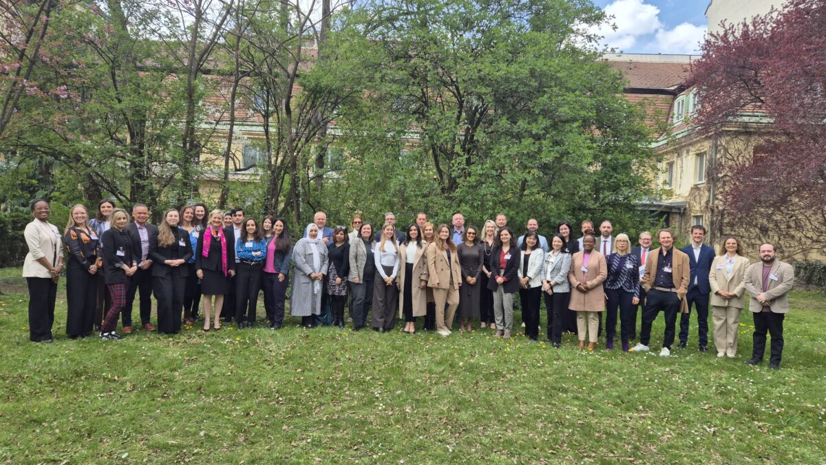 group picture from the participants of the Milton Wolf Seminar on Media and Diplomacy in Vienna in April 2025